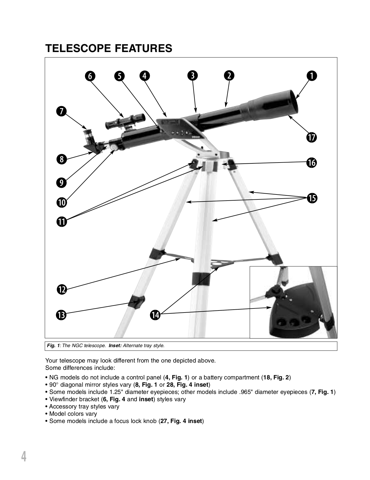 PDF manual for Meade Telescope Telestar NGC60